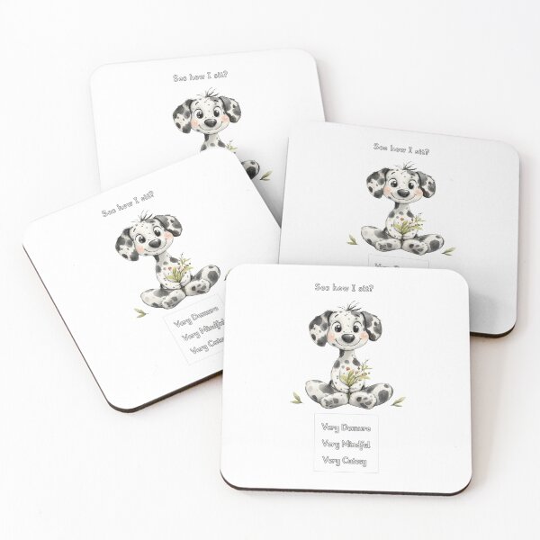 Item preview, Demure Mindful and Cutesy Dalmatian designed and sold by M1234s.