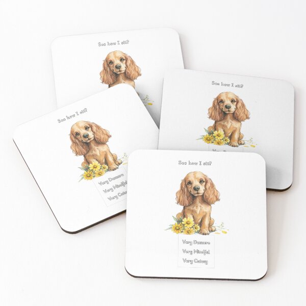 Item preview, Demure Mindful and Cutesy Cocker Spaniel designed and sold by M1234s.