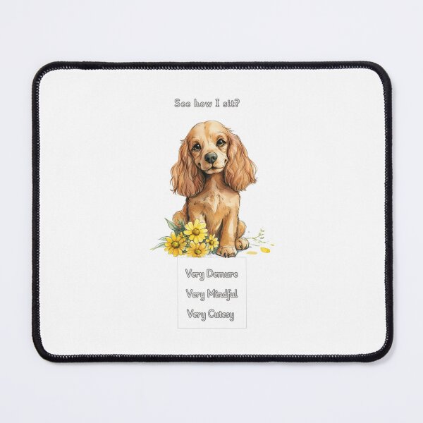 Item preview, Demure Mindful and Cutesy Cocker Spaniel designed and sold by M1234s.