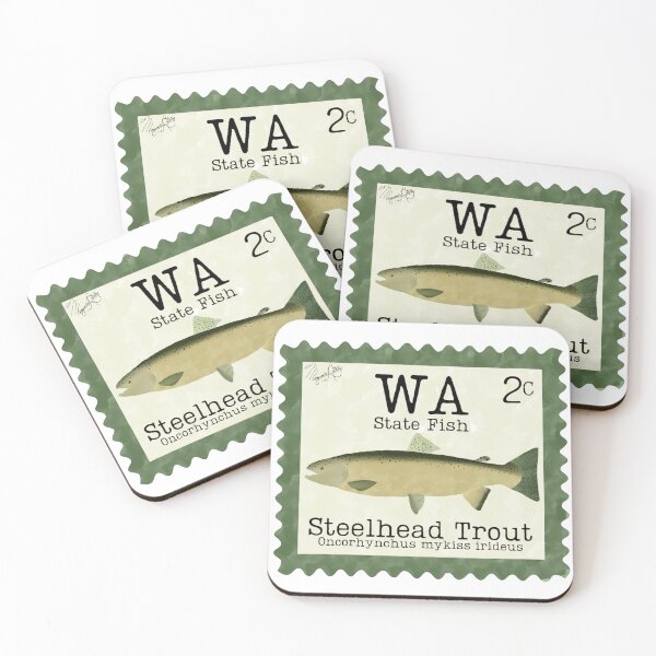 Item preview, Steelhead Trout: Washington State Fish Stamp designed and sold by Marguerite Artistry.