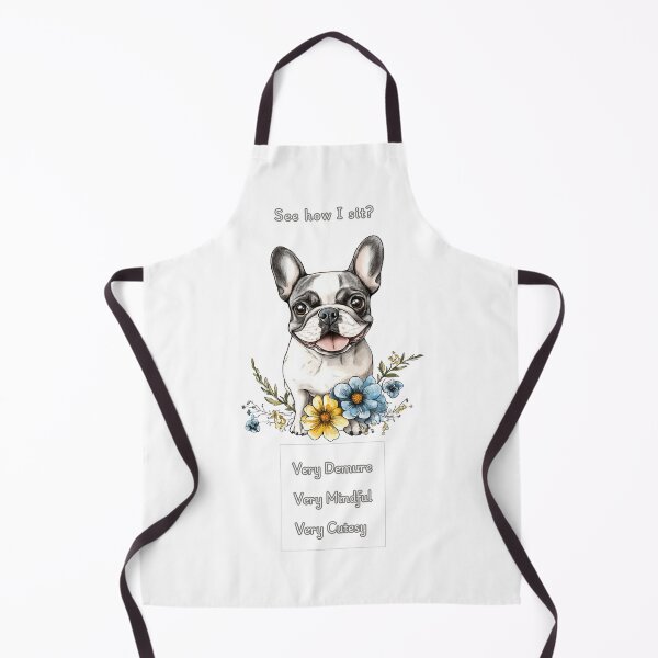 Item preview, Demure Mindful and Cutesy Black and White French Bulldog designed and sold by M1234s.