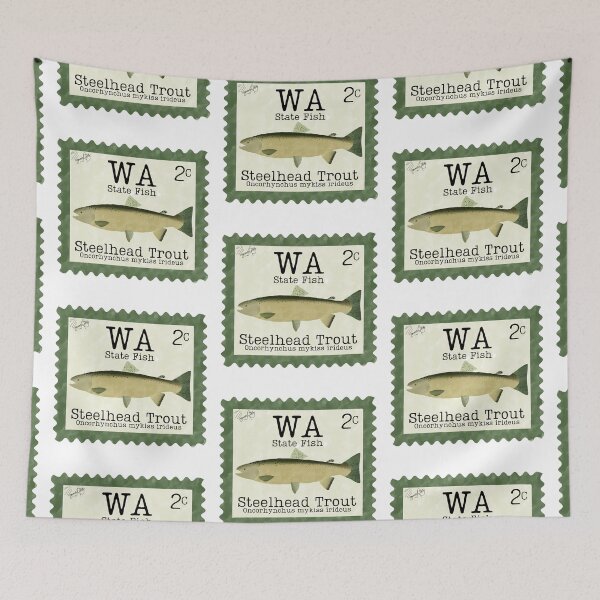 Item preview, Steelhead Trout: Washington State Fish Stamp designed and sold by Marguerite Artistry.