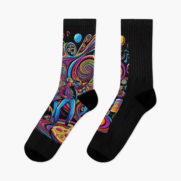 Item preview, Psychedelic Dance Party with Pizza and Wine designed and sold by Noussairox.