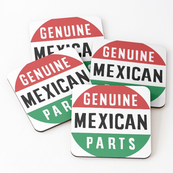 Item preview, Genuine Mexican Parts round sticker - Mexican flag colors designed and sold by PIXEL POP DESIGNS - Beyond the Norm!.