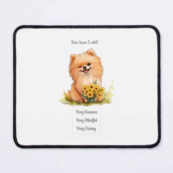 Item preview, Demure Mindful and Cutesy Pomeranian designed and sold by M1234s.