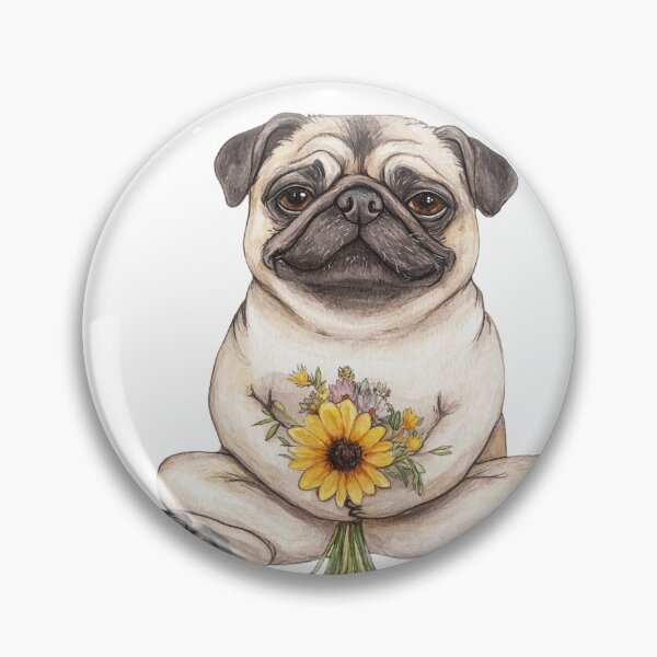 Item preview, Demure Mindful and Cutesy Pug designed and sold by M1234s.