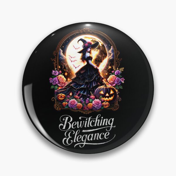 Item preview, Elegant Witch with Moon and Roses for Magic and Floral Fans designed and sold by PitsFusion.