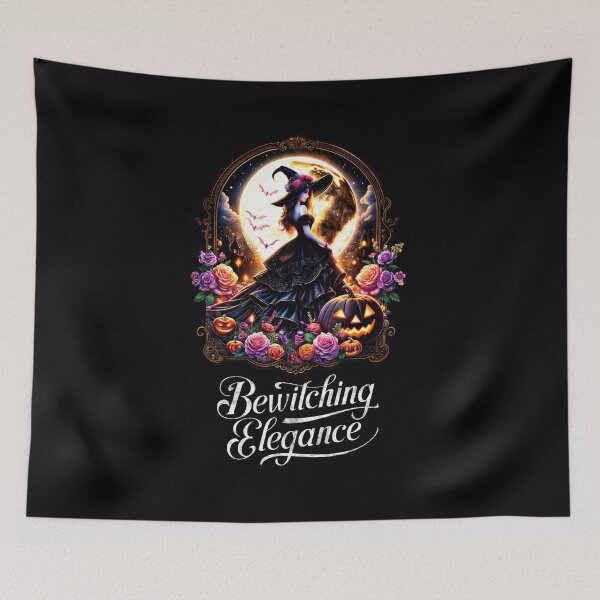 Item preview, Elegant Witch with Moon and Roses for Magic and Floral Fans designed and sold by PitsFusion.