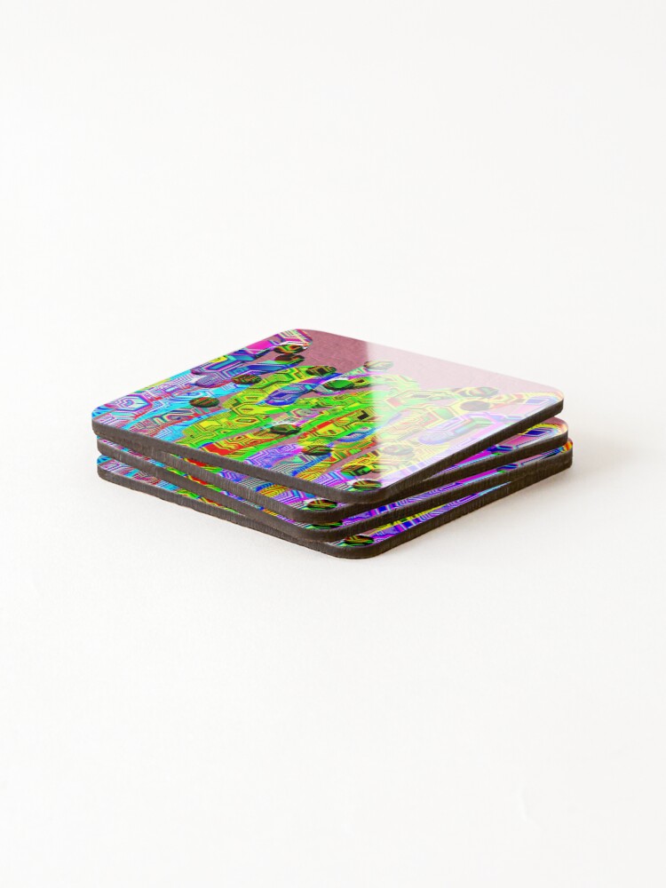 Thumbnail 4 of 5, Coasters (Set of 4), Semiconductor chips pattern designed and sold by Awadh2829.