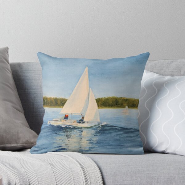 Item preview, Racing sailboats - regatta painting designed and sold by Emily Bickell.