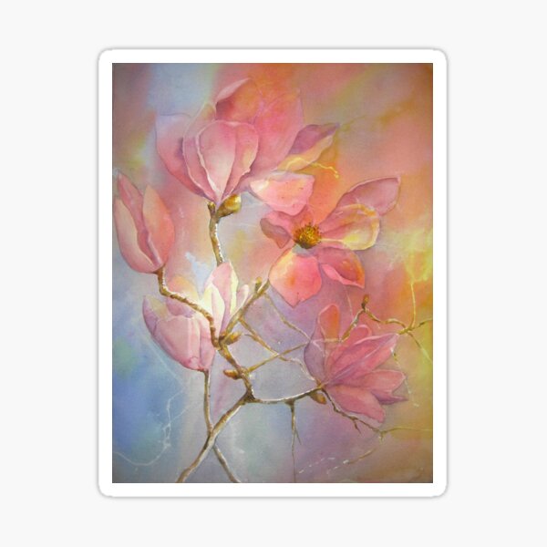 Pink Magnolia Sticker