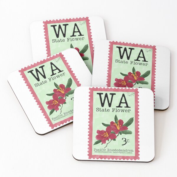 Item preview, Pacific Rhododendron: Washington State Flower Stamp designed and sold by Marguerite Artistry.