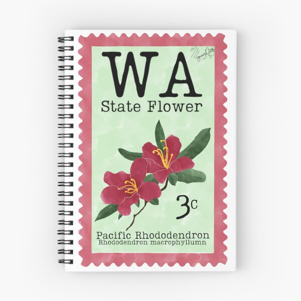 Item preview, Pacific Rhododendron: Washington State Flower Stamp designed and sold by Marguerite Artistry.
