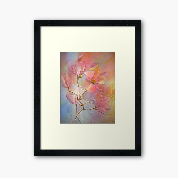 Pink Magnolia Framed Art Print