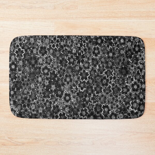 Item preview, BLACK AND WHITE AND GREY SMALL FLOWER PRINT designed and sold by larissa-myrie.