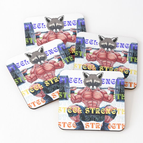 Item preview, Raccoon in the gym increases strength and healthy lifestyle designed and sold by MAR1RJD.