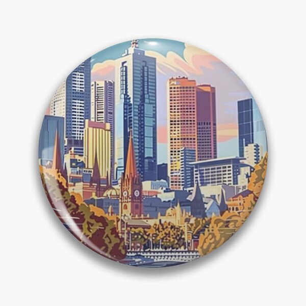 Item preview, Melbourne Travel Poster, Perfect Gift for Travel Enthusiasts, Vintage Style Wall Art, Australia Wall art for home decor, Melbourne print. Sticker designed and sold by Thegalleryshop1.