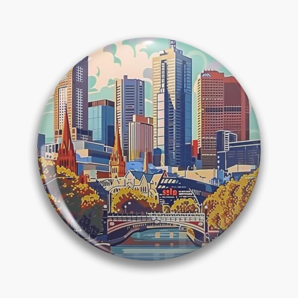 Item preview, Melbourne Travel Poster, Perfect Gift for Travel Enthusiasts, Vintage Style Wall Art, Australia Wall art for home decor, Melbourne print. Sticker designed and sold by Thegalleryshop1.