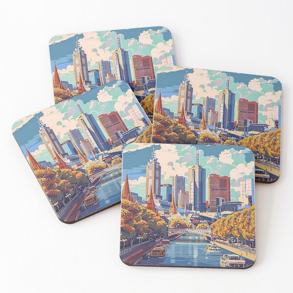 Item preview, Melbourne Travel Poster, Perfect Gift for Travel Enthusiasts, Vintage Style Wall Art, Australia Wall art for home decor, Melbourne print. Sticker designed and sold by Thegalleryshop1.
