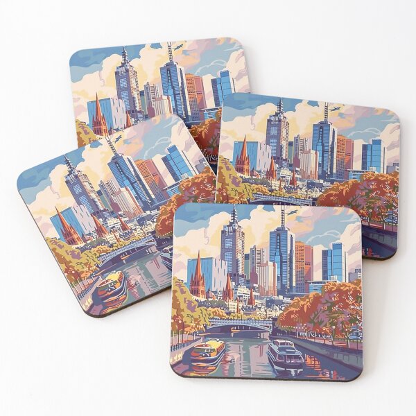 Item preview, Melbourne Travel Poster, Perfect Gift for Travel Enthusiasts, Vintage Style Wall Art, Australia Wall art for home decor, Melbourne print. Sticker designed and sold by Thegalleryshop1.