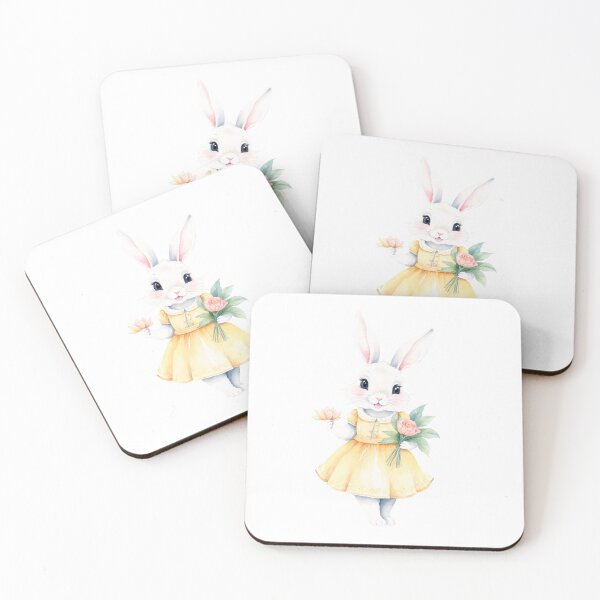 Item preview, Cute bunny in retro outfit with flower designed and sold by Victoria Riabov.