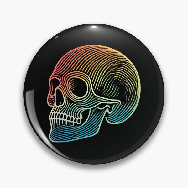 Item preview, Colorful Rainbow Skull Outline designed and sold by Blink Art Studio.