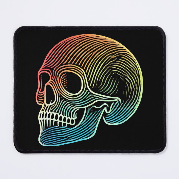 Item preview, Colorful Rainbow Skull Outline designed and sold by Blink Art Studio.