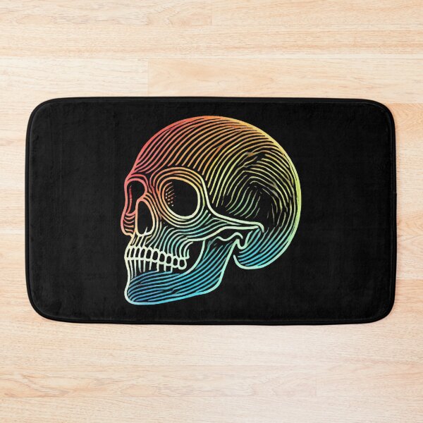 Item preview, Colorful Rainbow Skull Outline designed and sold by Blink Art Studio.