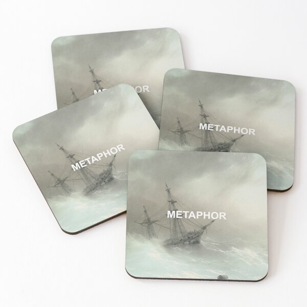Item preview, Vintage Nautical Shipwreck Seascape Painting + Metaphor Text designed and sold by VoyagerVintage.