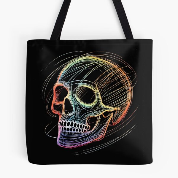 Item preview, Colorful Rainbow Skull Outline designed and sold by Blink Art Studio.