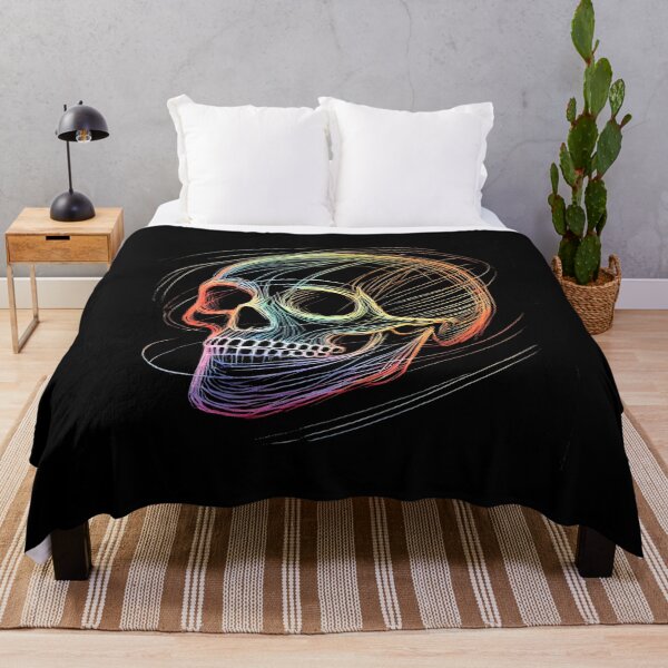 Item preview, Colorful Rainbow Skull Outline designed and sold by Blink Art Studio.