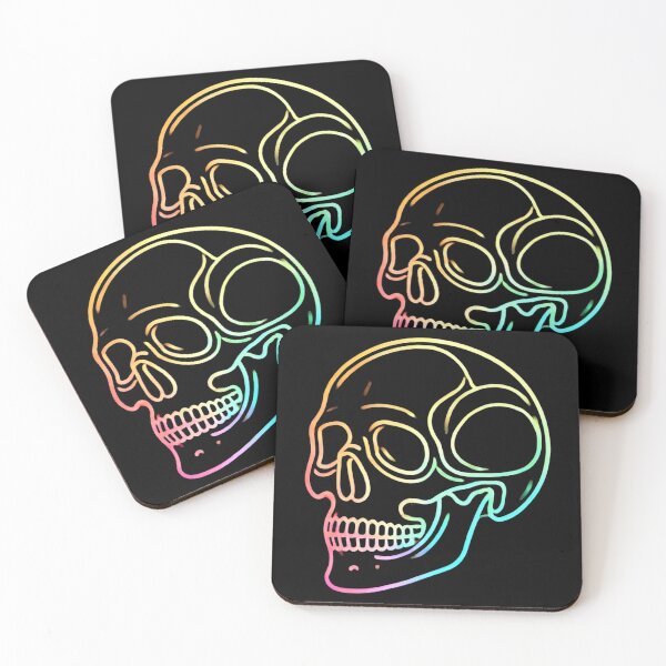 Item preview, Colorful Rainbow Skull Outline designed and sold by Blink Art Studio.