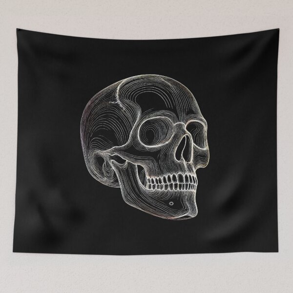 Item preview, Colorful Rainbow Skull Outline designed and sold by Blink Art Studio.