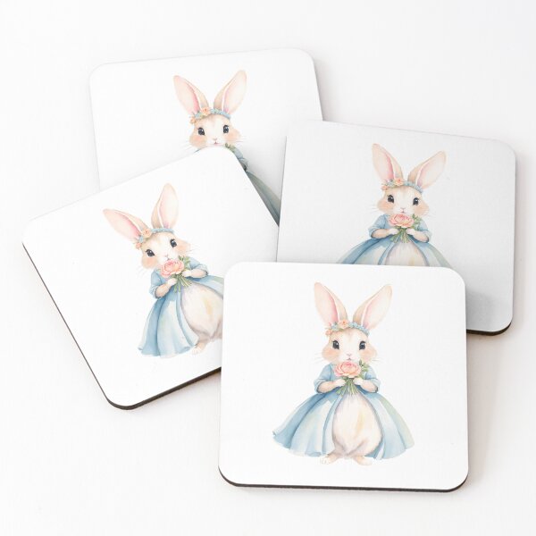Item preview, Cute bunny in retro outfit with flower designed and sold by Victoria Riabov.