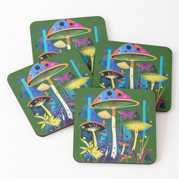 Item preview, Mushrooms in a magical forest. Neo-expressionism.  designed and sold by Natalia-Vlad.