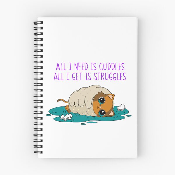 Item preview, Struggle Kitty Purple Text designed and sold by 8th-Degree-Art.