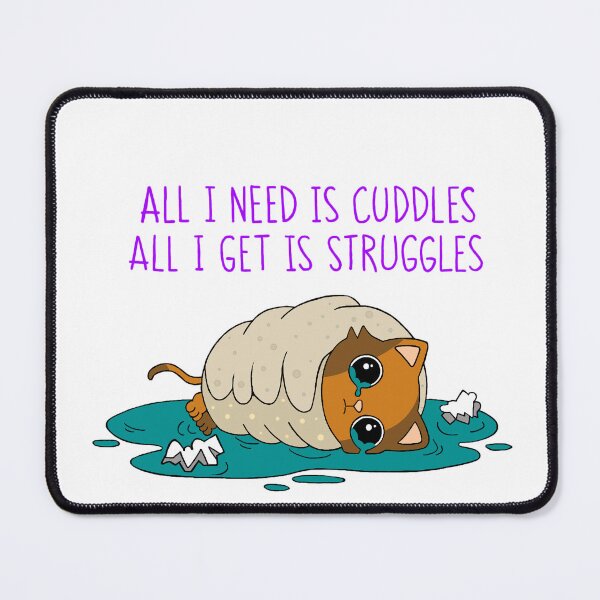 Item preview, Struggle Kitty Purple Text designed and sold by 8th-Degree-Art.