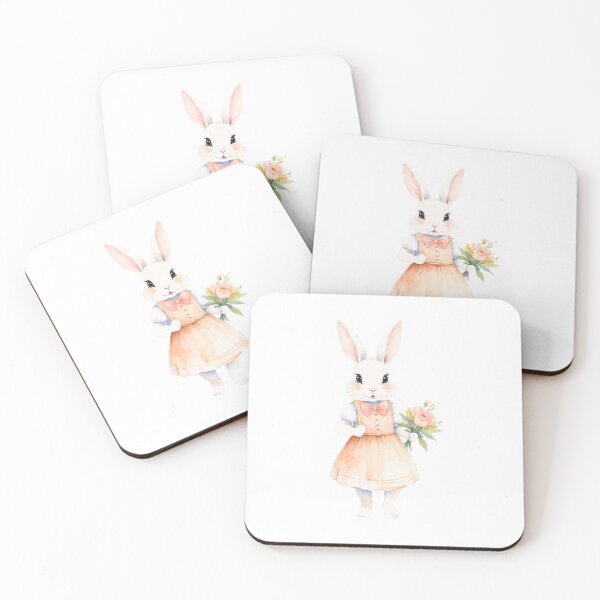 Item preview, Cute bunny in retro outfit with flower designed and sold by Victoria Riabov.
