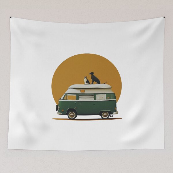 Item preview, Retro Pet Sunset  designed and sold by FitEnvy.