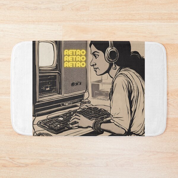 Item preview, Woman play a Retrogame, videogames, pixelarts, Go play retro designed and sold by Lunaria Arts.