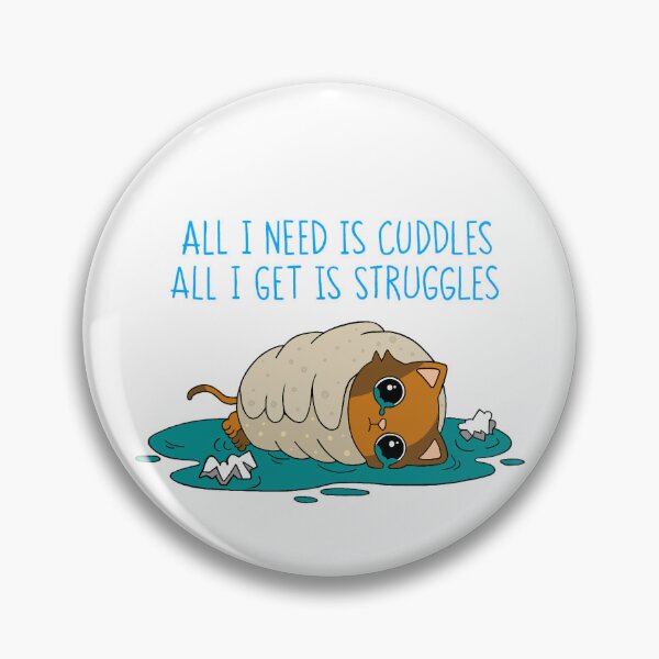 Item preview, Struggle Kitty Blue Text designed and sold by 8th-Degree-Art.