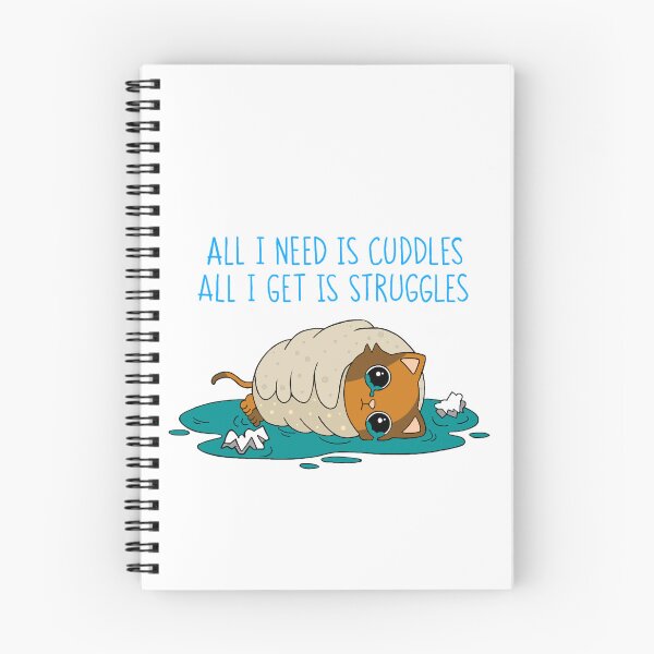 Item preview, Struggle Kitty Blue Text designed and sold by 8th-Degree-Art.