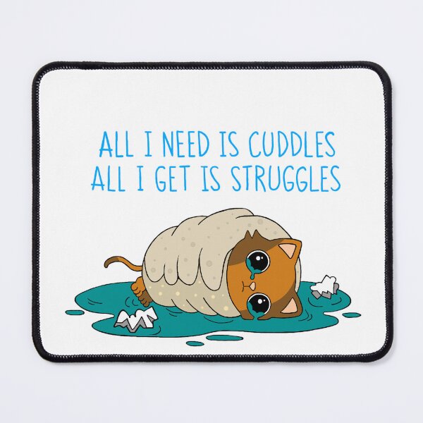 Item preview, Struggle Kitty Blue Text designed and sold by 8th-Degree-Art.