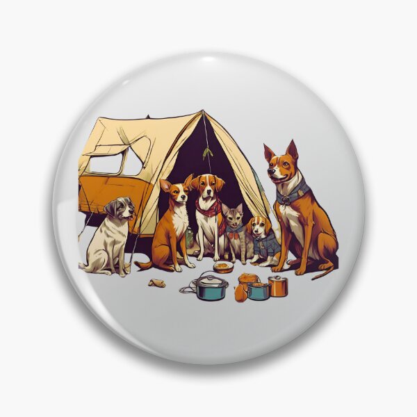 Item preview, Retro Pets Camping designed and sold by FitEnvy.