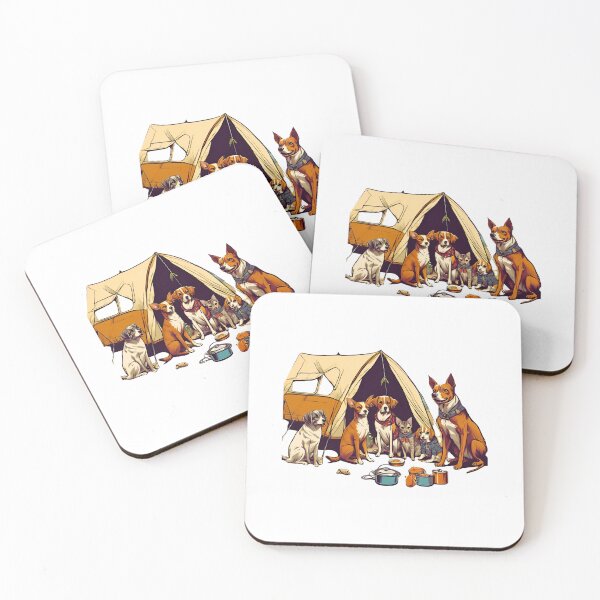 Item preview, Retro Pets Camping designed and sold by FitEnvy.