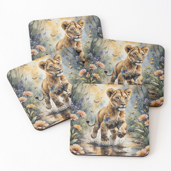 Item preview, Lion Cub in Rose Bush designed and sold by IvaRenee.