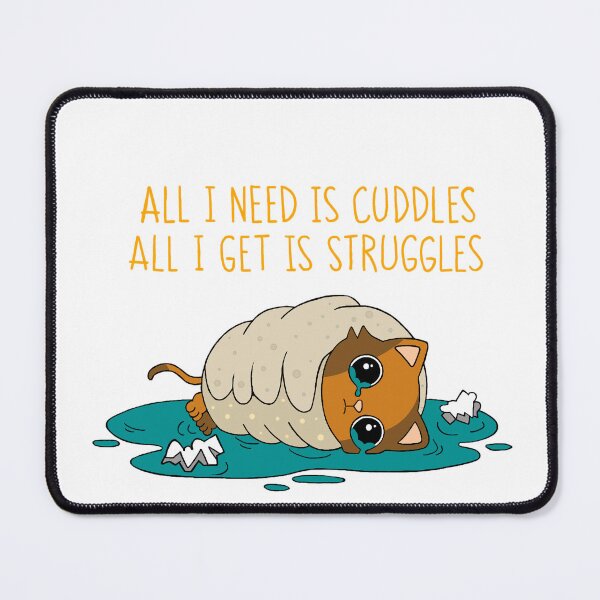 Item preview, Struggle Kitty Orange Text designed and sold by 8th-Degree-Art.