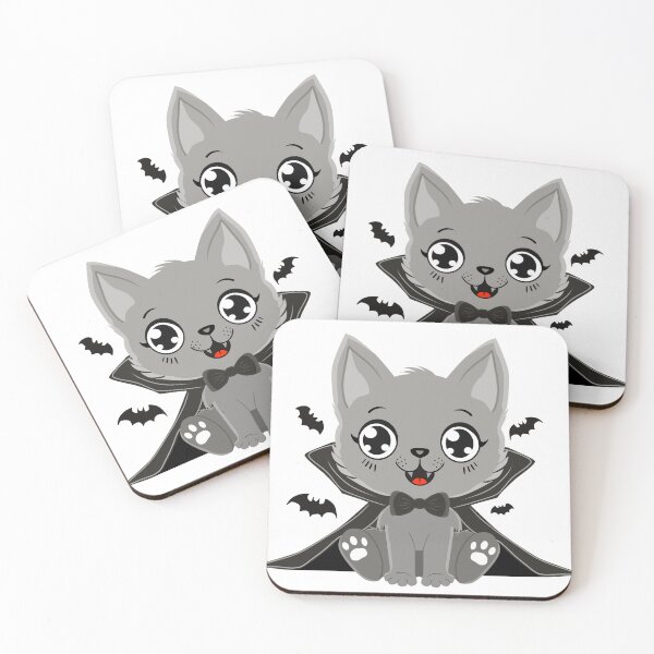 Item preview, Little vampire cat with her bat friends designed and sold by pgartrealm.