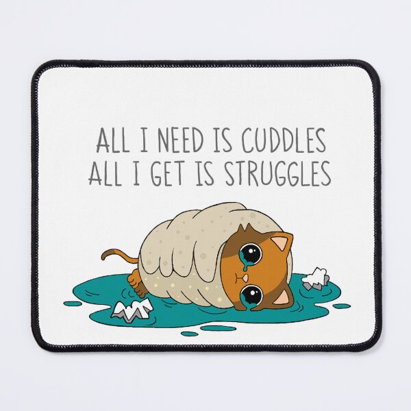 Item preview, Struggle Kitty Grey Text designed and sold by 8th-Degree-Art.