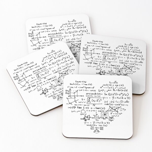Item preview, Math Lover's Heart: Chalkboard Formula Art designed and sold by Margival.